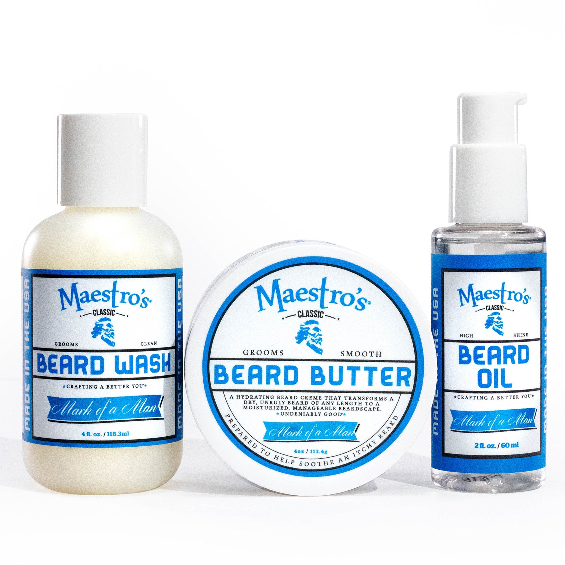 Mark of a Man Blend Set with Beard Oil - Maestro's Classic