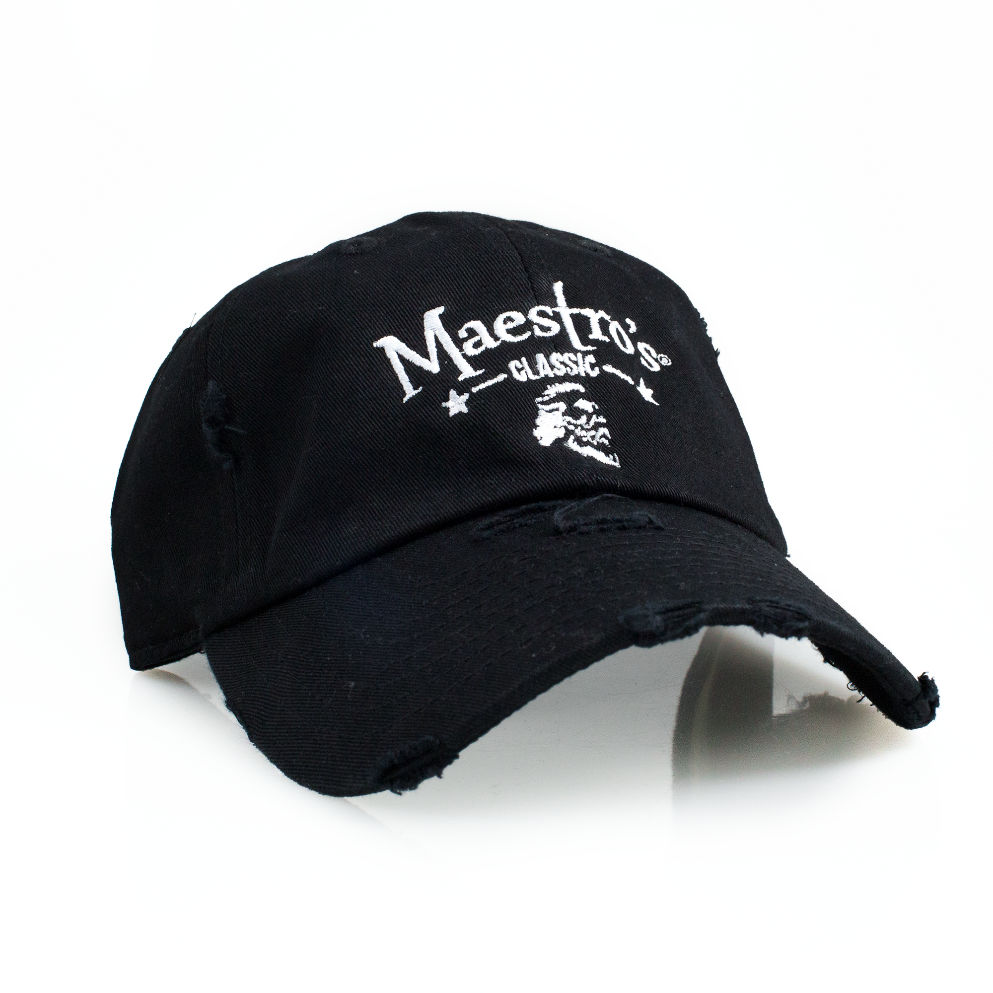 Black distressed dad hat clearance