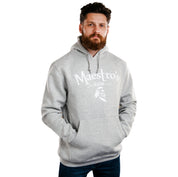 Maestro's Classic Gray Hooded Sweatshirt - White Logo - Maestro's Classic
