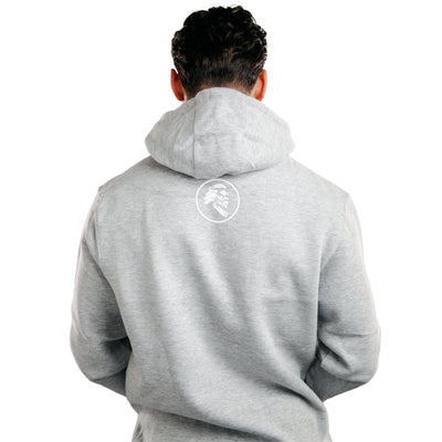 Maestro's Classic Gray Hooded Sweatshirt - White Logo