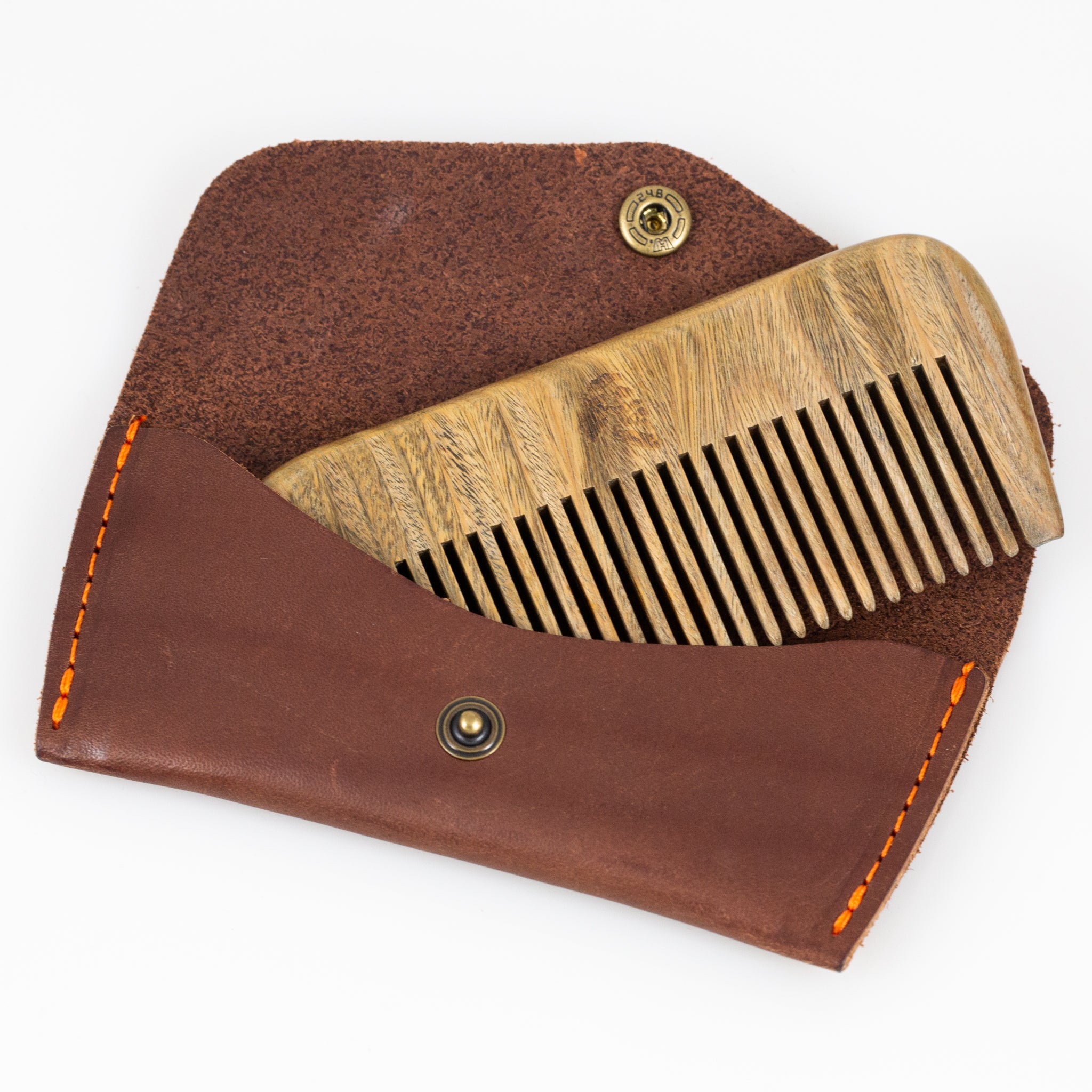 Maestro's Only - Beard Comb in Leather Sleeve - Maestro's Classic