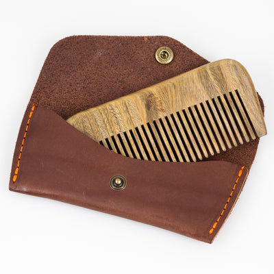 Maestro's Only - Beard Comb in Leather Sleeve